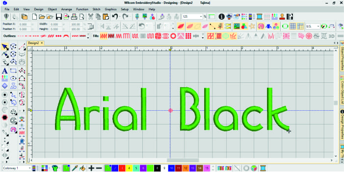 Arial Black Embroidery Font